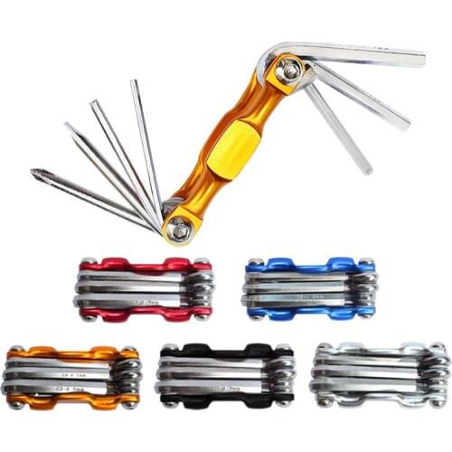 7 in 1 Muti-function Bicycle Repair Tool Kit Portable Screwdriver Chrome Vanadium Steel Repair Tools for Bicycle Bike Repaire