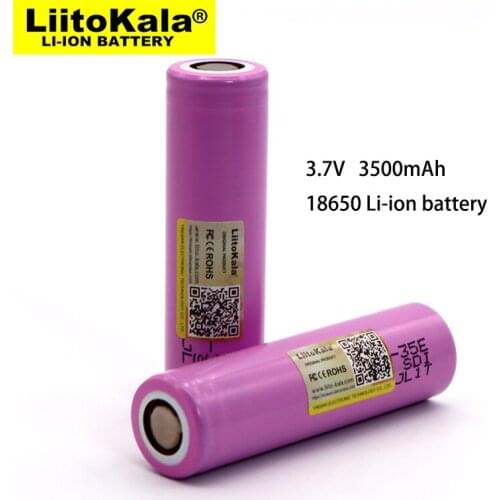 Liitokala 35E original 18650 lithium battery 3500mAh 3.7V 25A high power INR18650 battery suitable electrical tools flashlight