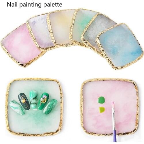 1Pc Round /square Color Practice Train Palette Card Display Design Gel Nail Polish Color Tips Holder Manicure Nail Art Tool
