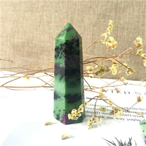 Natural gemstone ruby zosite wand point towers crystal healing stone for gifts
