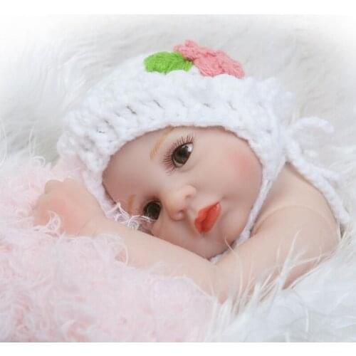 26cm Looking Lifelike Realistic Baby Girl Silicone Newborn Care Easy Washable To Y4UD