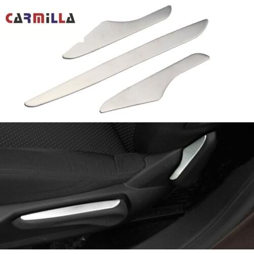 Car Interior Seat Adjustment Knob Sequins Trim Decorative Stickers for Peugeot 2008 2014 - 2019 LHD Accessories