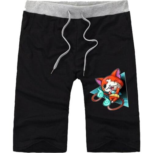 Game anime Yo-Kai Watch shorts Men Summer Male Sweatpants Fitness Workout Shorts teenagers cotton Loose Sport Short Pants
