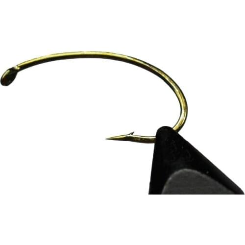 Tigofly 50 pcs/lot Fly Tying Nymph Hook wide-gape Scud Shrimp Back Caddis Pupa Fly Fishing Barbed Hooks Size 4# to 18