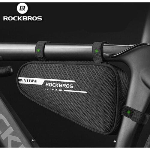 ROCKBROS Bicycle Bag Side Pockets 1.2L Triangle Bag Ride Without Touch Lengs Reflective MTB Road Bicycle Bag Accessories