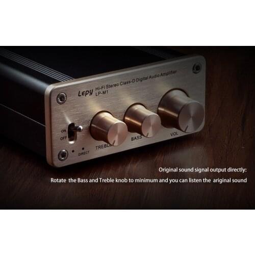 High-end Lepy LP-M1 Class D Amplifier 2x50W Powerful Digital HIFI Amp TDA7492+LM1036N Chip Original Signal Direct Function