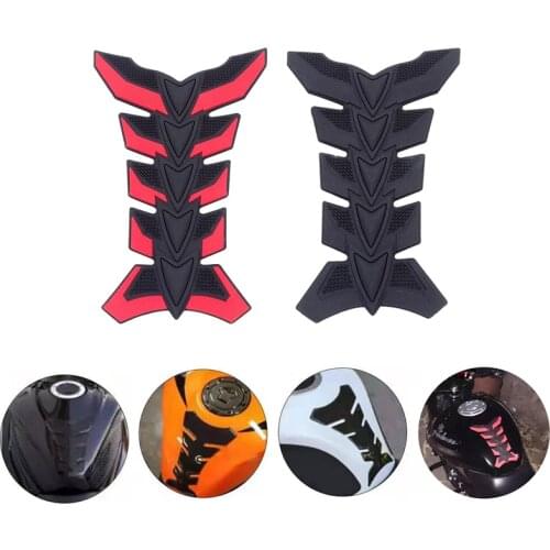 1 Pcs Universal Motorcycle Fuel Tank Fish Bone Decals Three-Dimensional Rubber Personality Japanese Knight Car Sports Car Decals
