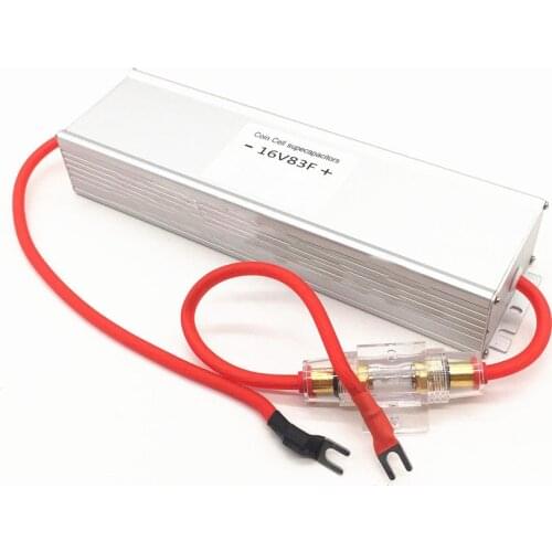 1pc Booster Automotive Rectifier 16V 83F 2.7V500F Aluminum Insurance Edition Super Farad Capacitor Module