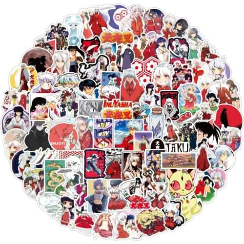 10/50/100pcs Cartoon Inuyasha Graffiti Notebook Skateboard Water Cup Luggage Waterproof Stickers