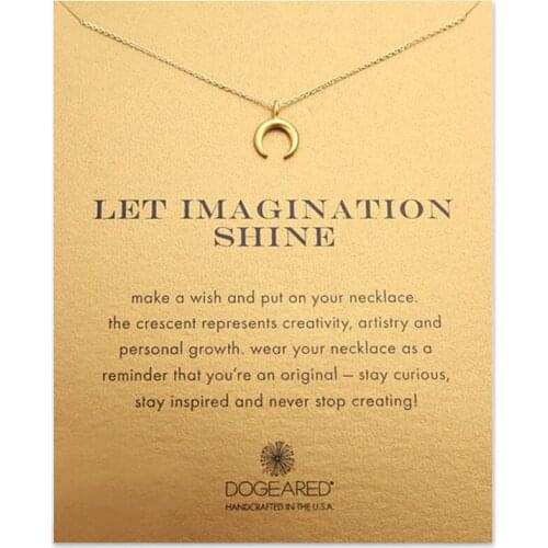 10PCS Alloy Metal Crescent Moon Clavicle Pendant Necklace Personality Charm Chain Necklace Jewlery For Woman Girl Accessories