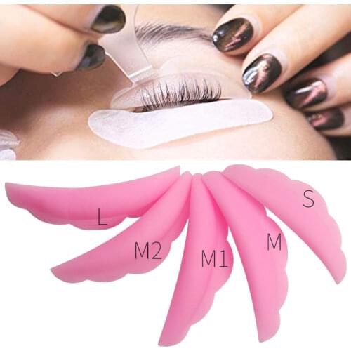 5 Pairs Perm Silicone Eyelash Pad Protection Eyelash Extension Pads Lifting Curler Shield Patch Women Lashes Makeup Tools