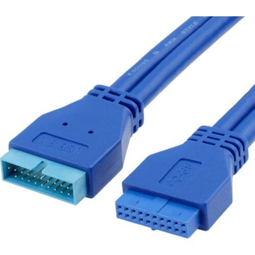 50cm USB 3.0 20pin Motherboard Mainboard 20 pin Male to Male M/M Header Adapter Cable extension cable 0.5m &Male to Female