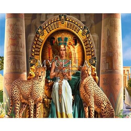 5D Diy Diamond Painting Mosaic Women Leopard Cross Stitch Handmade Diamond Embroidery Full Round Rhinestone Home Decor Crafts