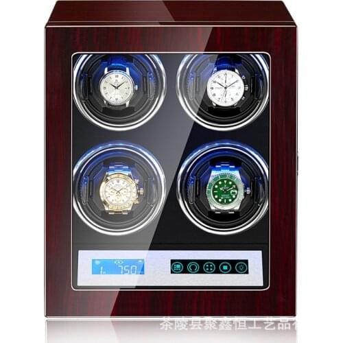 Automatic Watch Winders Box Watch Winding Wooden Rotator Luxury Piano Paint Touch Screen Transparent Glass Display Storage Boxes