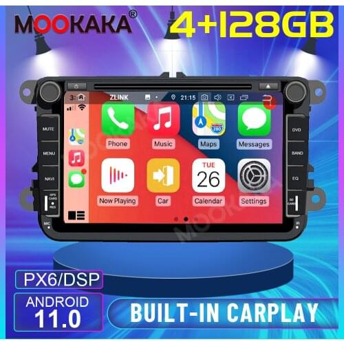 Android 11.0 6+128GB Car multimedia DVD Player GPS Radio For VW Volkswagen Golf Polo Tiguan Passat b7 b6 leon Skoda Octavia