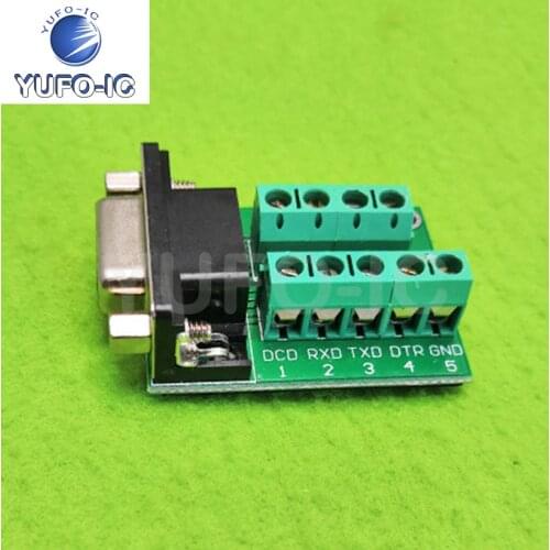 Free Ship 1PCS Female RS232 Go Terminal Serial Terminal DB9 Go Terminal DR9 Connector