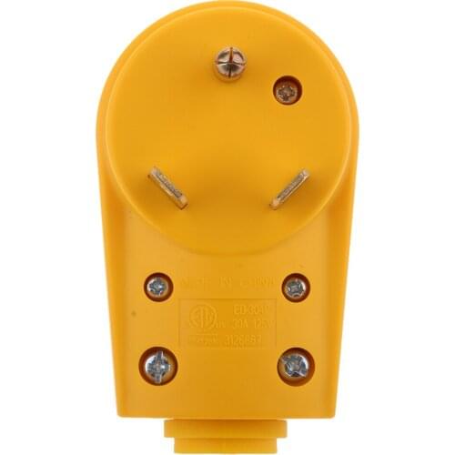 Camper 30 AMP RV Replacement Male Plug 10AWG/3C Connector 125V Handle