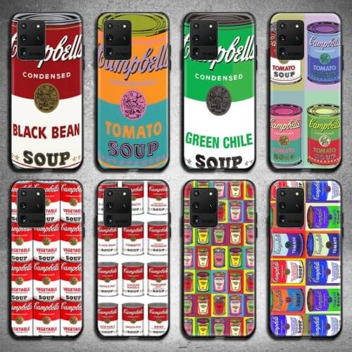 Andy Warhol Soup Phone Case For Samsung Galaxy S21 Plus Ultra S20 FE M11 S8 S9 plus S10 5G lite 2020