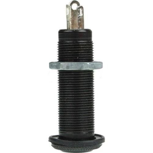 Guitar / Bass Cylinder Flush Mount Output Jack - Black