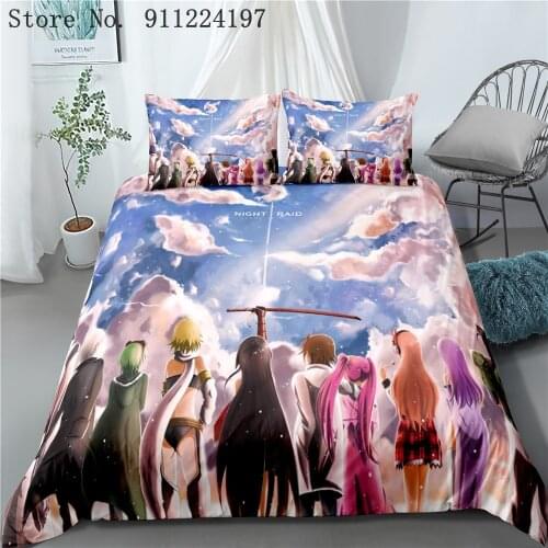 Japanese Anime Duvet Cover Comforter Bedding Set 3D Cartoon Akame ga KILL Quilt cover Single Double Queen King Size home texti