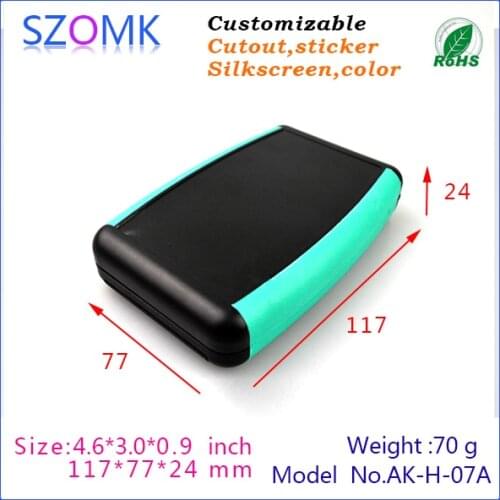 1 piece, 9V battery holder handheld enclosure 117*77*24mm top sales plastic enclosure, electronics instrument outlet enclosure