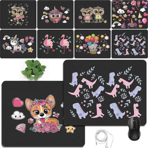 Mouse Pad Game Gamer Mouse Pad Cute Cartoon Pattern Mouse Pad Waterproof PU Leather Mouse Pad