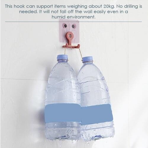 Wall Hangers Hooks for Hanging Wall Hooks 360 Degree Rotating Hooks Strong Keys Bathroom Shower Outdoor Kitchen Door Sticky Hook