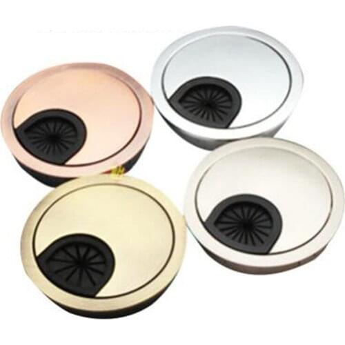 Zinc Alloy Desk Wire Hole Cover Base Computer Grommet Table Cable Outlet Port Surface Line Box High Quality Furniture Hardware