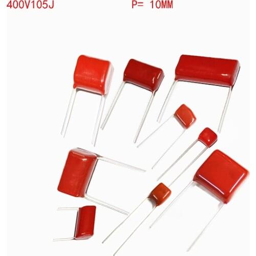 New 20PCS 400V105J 105J400V Pitch 10MM 400V 105J CBB Polypropylene film capacitor