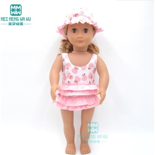 Doll clothes 15 style fashionable swimwear, diving suits, bikinis for 45cm american doll and new born doll accessories