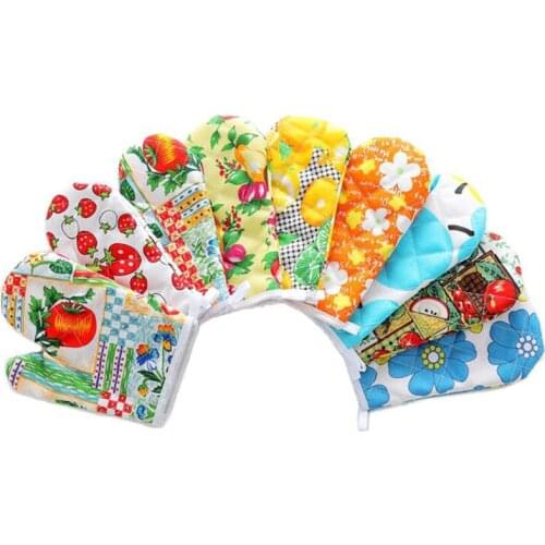 Microwave Oven Glove Kitchen Tool 1Pcs Mitten Terylene Insulated Heatproof Resistant Non-slip bbq Baking Gloves Thickening