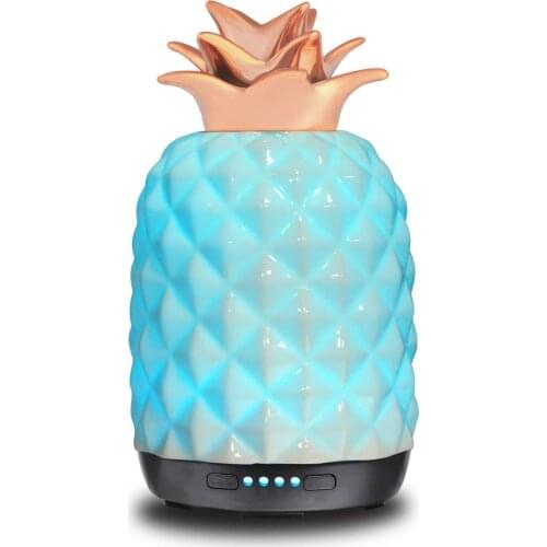 Essential Oil Diffuser 250ml Ceramic Waterless Auto Shut-off 4 Time Setting Ultrasonic mist maker Humidifier for Home Office Gym