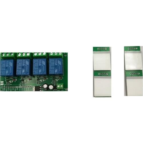 12V24V 4 way relay module with 4pcs Split touch buttons bi-colour LED Self-locking point moving function optional