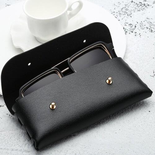 Luxury Leather Sunglasses Case Retro Hard Cover Glasses Case For Women Eyeglasses Box Case For Glasses Eyewear Accessories
