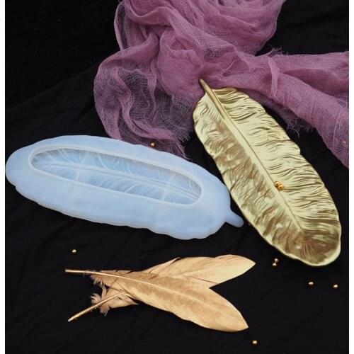 Angel Wing Tray Silicone Jewelry Resin Mold Large Feather Dishes Plate DIY Mold Drop Shipping