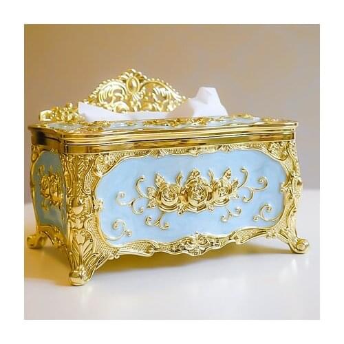 Nordic Creative Plastic Plating Rose Tissue Box Home Living Room Coffee Table Paper Towel Storage Tube Home Decoration