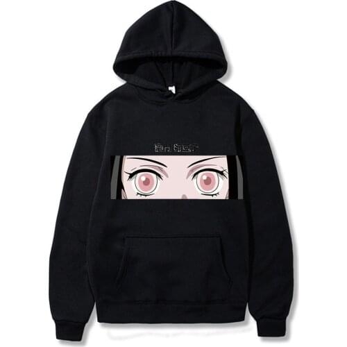 Demon Slayer Nezuko Kamado Printed Hoodie Woman 2021 Comfort Harajuku Casual Hoodies Fashion Lace-up Women Hoody