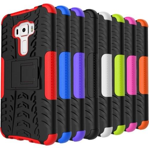 For Asus Zenfone 3 ZE552KL 5.5inch Impact Case Heavy Duty Armor Hybrid Anti-knock TPU Silicon Hard Back Cover