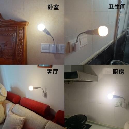 Convenient Light Flexible Wall Lamp Home Lighting LED bulb Night Light Bedside Wall Mounted plant grow lights with US/EU Plug