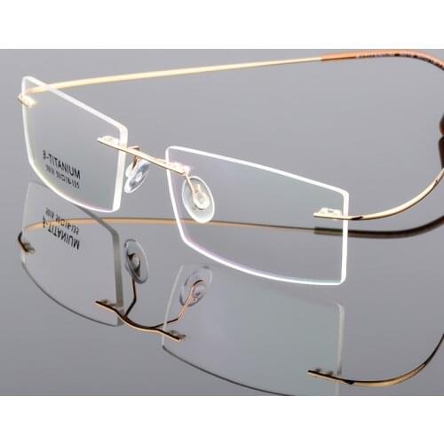 Β-Titanium Alloy Eyeglasses Frames Rimless Flexible Optical Frame Prescription Spectacle Frameless Glasses Eye glasses