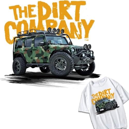 Vinyl Cool Sport Utility Vehicle Stripe Iron on Transfers For Clothing Stickers for Clothes Heat Transfer Patches on Clothes DIY