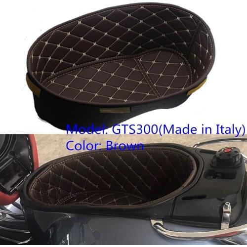 PU Rear Trunk Cargo Liner Protector Motorcycle Seat Bucket Pad for Vespa gts300 Sprint125 Primavera150 GTS 300 HPE