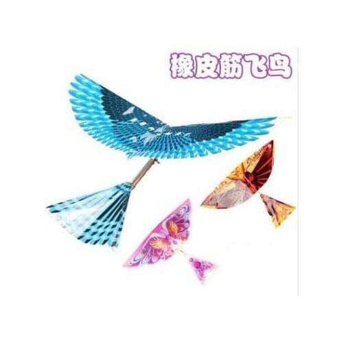 1Set Rubber Band Power DIY Air Plane Ornithopter Birds Models Kites Kids Toys