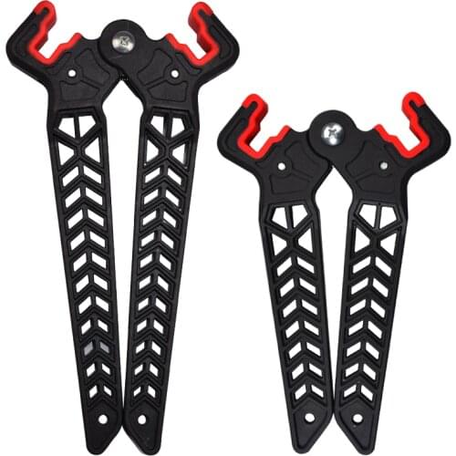 1X Bow Stand Compound Bow Holder Kick Stand for Archery 3D Shoot Range Target Hunting Shooting Outdoor Sport - Black color