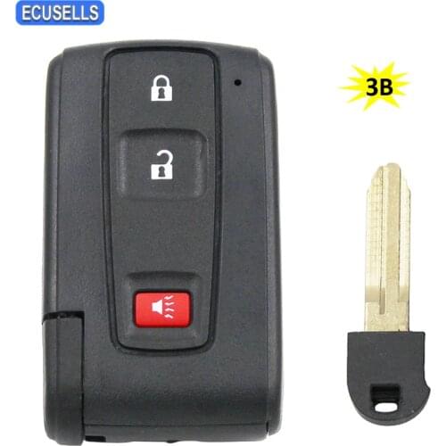 2+1/3 Button Smart Remote Key Shell Case Car Key Housing Cover Fob for Toyota Prius 2004-2009 Corolla Verso Camry Uncut Blade