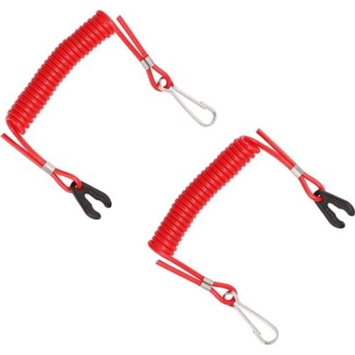 2 Safety Ropes for Yamaha PWC Jet Ski Wave Runners Stop Killing TPU + PVC Red Ignition Key Floating Safety Rope Z Durable Surfac