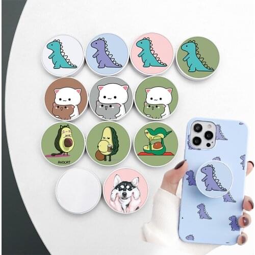 3D Cartoon Finger Ring Stand Grip Finger Rring Support Anti-Fall Round Foldable Universal Mobile Phone Holder Accessories Cases