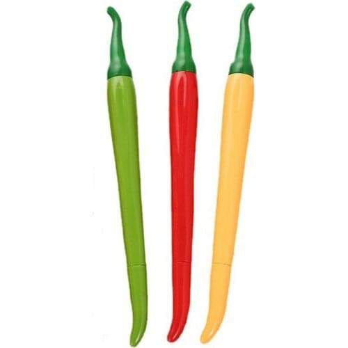 50PCS Lovely Simulation Chili Gel Pen Creative Office Stationery Needle Water-based Signature Pen Student Cartoon Pen