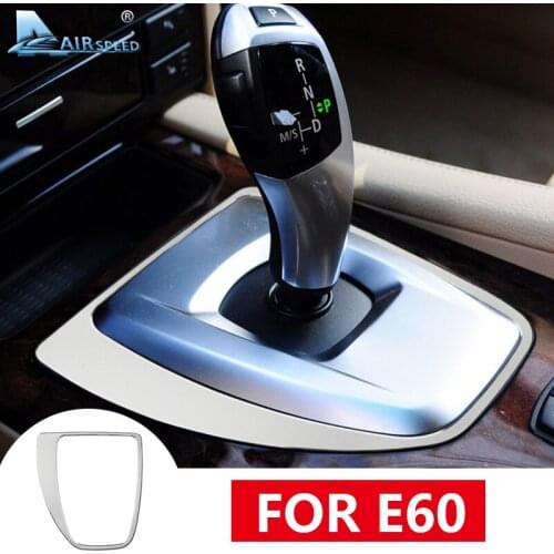Airspeed Aluminium Alloy for BMW E60 Accessories BMW E60 Stickers for BMW E60 Interior Trim Car Gear Shift Panel Cover Sticker
