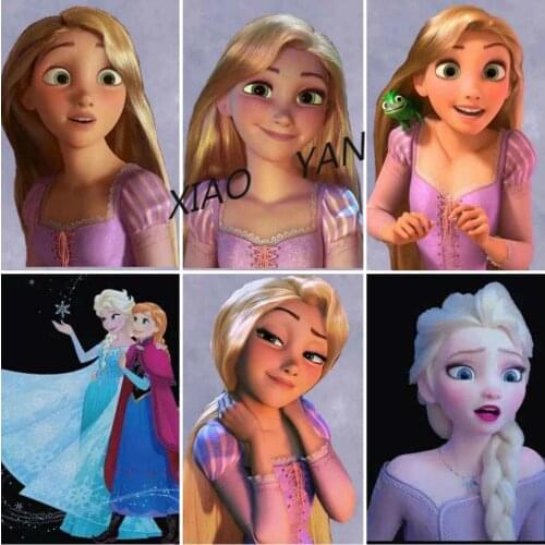 Diamond Painting 5D DIY Rapunzel and Princess Aisha Series Diamond Embroidery Handmade Home Painting Decoration Disney